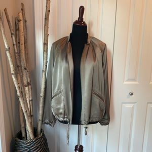 Olive green bomber jacket